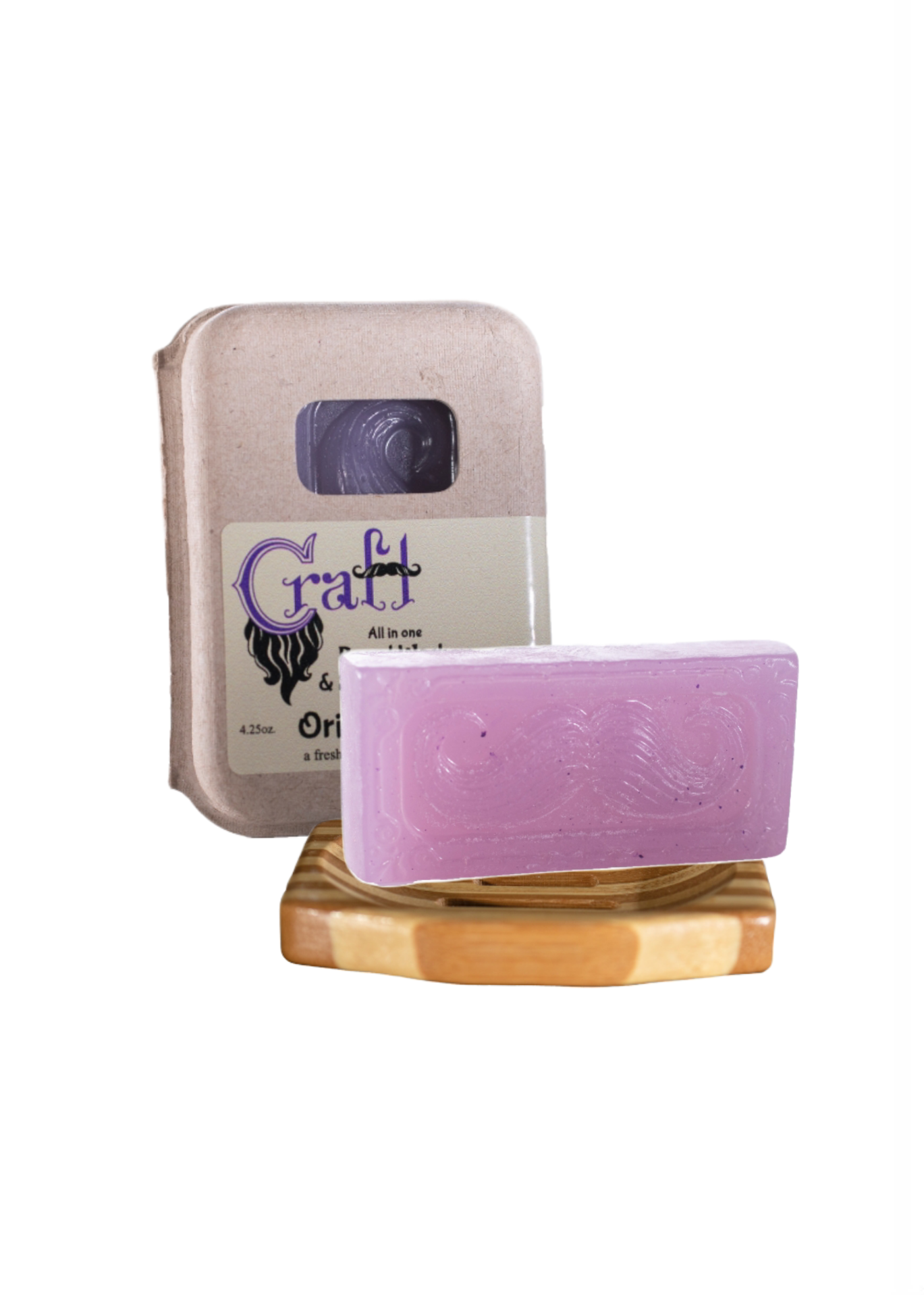 Beard Wash Bar and Soap Bar Dish Bundle