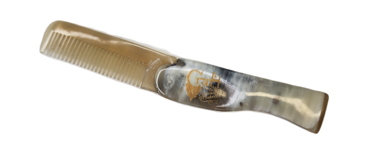 Folding Craft Ox Horn Comb