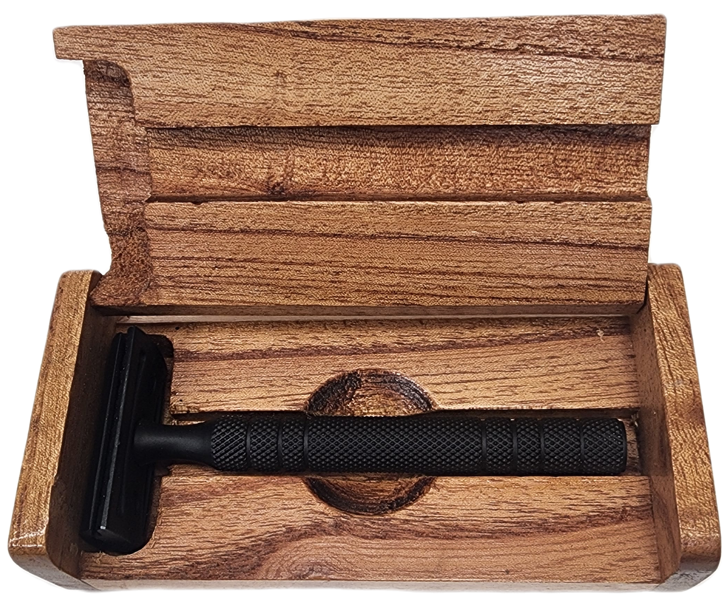 Safety Razor Wood Engraved Box Set