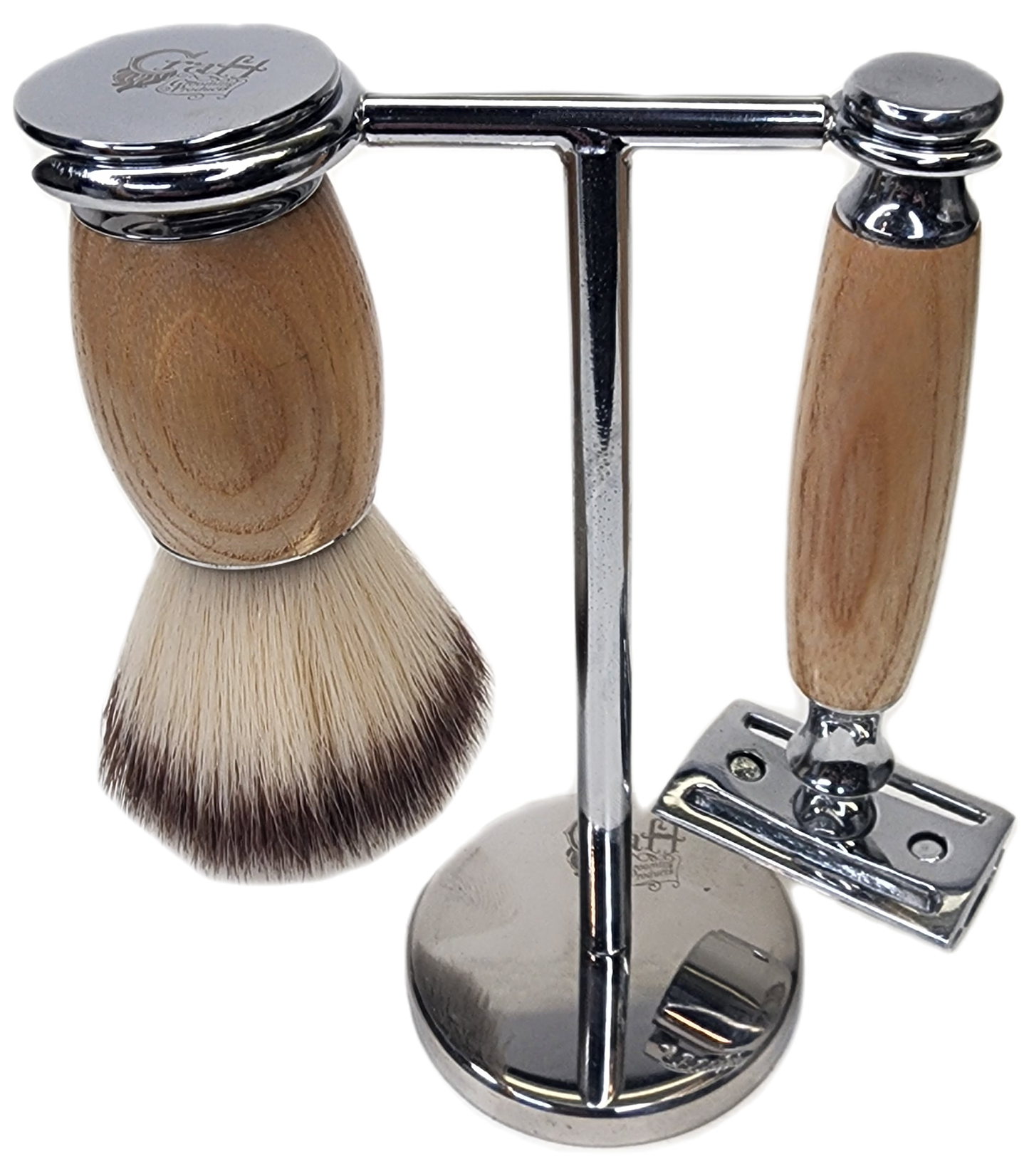 Wood boxed Shave Set