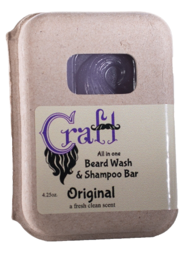 Beard Wash Bar and Soap Bar Dish Bundle