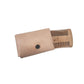 Leather card wallet with wood comb