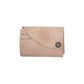 Leather card wallet with wood comb